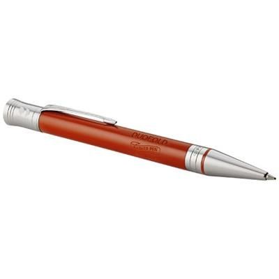 Branded Promotional DUOFOLD PREMIUM BALL PEN in Red-silver Pen From Concept Incentives.