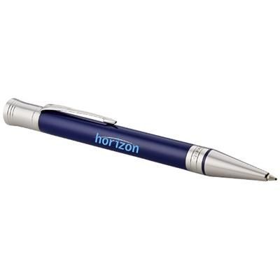 Branded Promotional DUOFOLD PREMIUM BALL PEN in Blue-silver Pen From Concept Incentives.