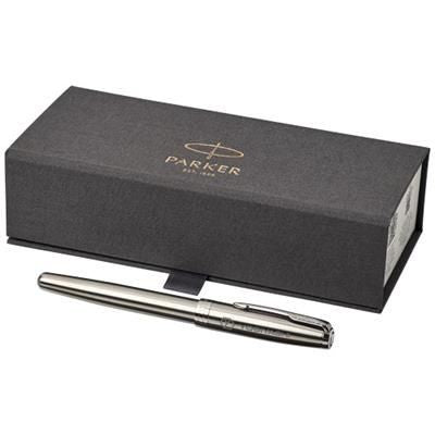 Branded Promotional SONNET ROLLERBALL PEN in Stainless Pen From Concept Incentives.