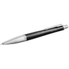 Branded Promotional URBAN PREMIUM BALL PEN in Black Solid-silver Pen From Concept Incentives.