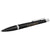 Branded Promotional URBAN BALL PEN in Black Solid-chrome Pen From Concept Incentives.