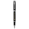 Branded Promotional IM FOUNTAIN PEN in Black Solid-chrome Pen From Concept Incentives.