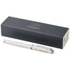 Branded Promotional IM ROLLERBALL PEN in White Solid-silver Pen From Concept Incentives.