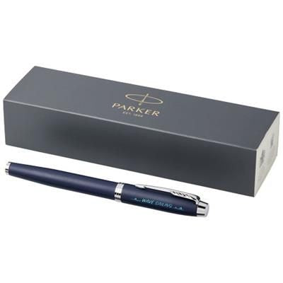 Branded Promotional IM ROLLERBALL PEN in Blue-silver Pen From Concept Incentives.