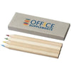 Branded Promotional TULLIK 4-PIECE COLOUR PENCIL SET in Natural Pencil From Concept Incentives.