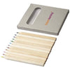 Branded Promotional TALLIN 12-PIECE COLOUR PENCIL SET in Natural Pencil From Concept Incentives.