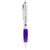 Branded Promotional NASH BALL PEN SILVER BARREL AND COLOUR GRIP in Purple-silver Pen From Concept Incentives.