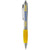 Branded Promotional NASH BALL PEN SILVER BARREL AND COLOUR GRIP in Silver-yellow Pen From Concept Incentives.