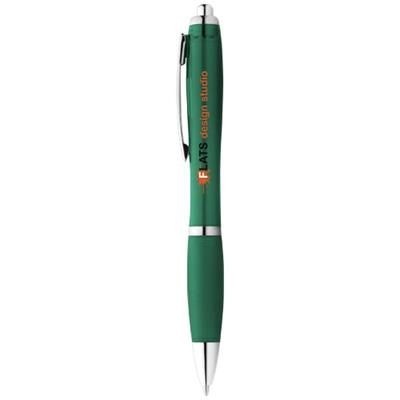 Branded Promotional NASH BALL PEN COLOUR BARREL AND GRIP in Green Pen From Concept Incentives.