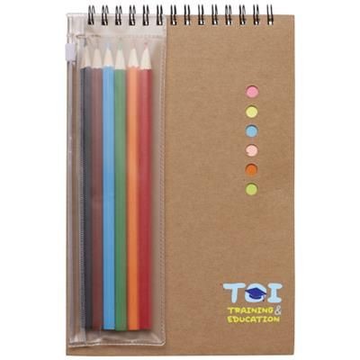 Branded Promotional HOPPI COLOURING SET in Natural Colouring Set From Concept Incentives.