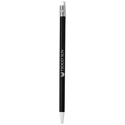 Branded Promotional CABALL MECHANICAL PENCIL in Black Solid Pencil From Concept Incentives.