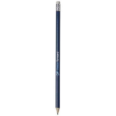 Branded Promotional ALEGRA PENCIL with Colour Barrel in Blue Pencil From Concept Incentives.