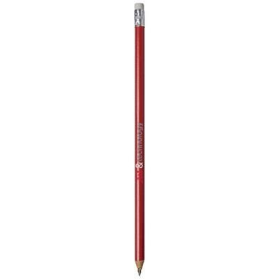 Branded Promotional ALEGRA PENCIL with Colour Barrel in Red Pencil From Concept Incentives.