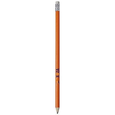 Branded Promotional ALEGRA PENCIL with Colour Barrel in Orange Pencil From Concept Incentives.