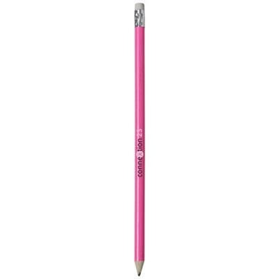 Branded Promotional ALEGRA PENCIL with Colour Barrel in Pink Pencil From Concept Incentives.