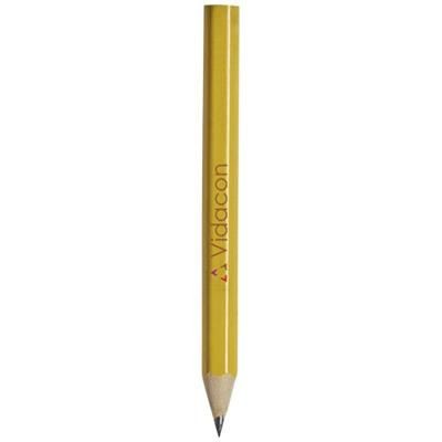 Branded Promotional COSIMO MINI PENCIL with Colour Barrel in Yellow Pencil From Concept Incentives.