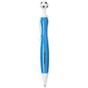 Branded Promotional NAPLES BALL PEN with Football-shaped Clicker in Royal Blue Pen From Concept Incentives.