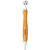 Branded Promotional NAPLES BALL PEN with Football-shaped Clicker in Orange Pen From Concept Incentives.