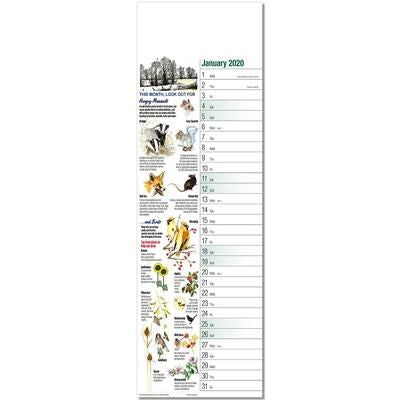 Branded Promotional SLIM NATURE WATCH WALL CALENDAR Calendar From Concept Incentives.