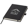Branded Promotional BOUND A5 NOTE BOOK in Black Solid Note Pad From Concept Incentives.