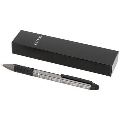 Branded Promotional STYLUS BALL PEN in Gun Metal Pen From Concept Incentives.