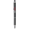 Branded Promotional GLAZE ALUMINIUM METAL BALL PEN in Black Solid Pen From Concept Incentives.