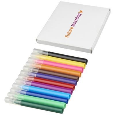 Branded Promotional MEXI 12-PIECE MARKER SET in Natural Colouring Set From Concept Incentives.