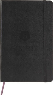 Branded Promotional CLASSIC L HARD COVER NOTE BOOK RULED in Black Notebook from Concept Incentives