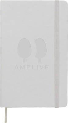 Branded Promotional CLASSIC L HARD COVER NOTE BOOK RULED in White Notebook from Concept Incentives