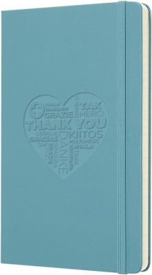 Branded Promotional CLASSIC L HARD COVER NOTE BOOK RULED in Cyan Notebook from Concept Incentives