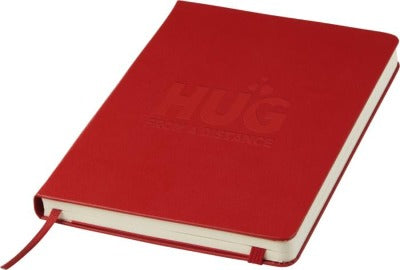 Branded Promotional CLASSIC L HARD COVER NOTE BOOK RULED in Red Notebook from Concept Incentives