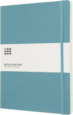 Branded Promotional CLASSIC XL SOFT COVER NOTE BOOK RULED in Cyan Notebook from Concept Incentives