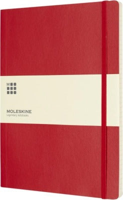 Branded Promotional CLASSIC XL SOFT COVER NOTE BOOK RULED in Red Notebook from Concept Incentives