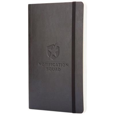 Branded Promotional CLASSIC L SOFT COVER NOTE BOOK RULED in Black Jotter From Concept Incentives.