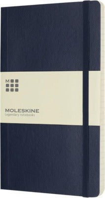Branded Promotional CLASSIC L SOFT COVER NOTE BOOK RULED in Blue Notebook from Concept Incentives