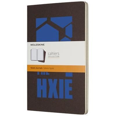 Branded Promotional CAHIER JOURNAL L - RULED in Coffee Brown Journal Note Book From Concept Incentives.