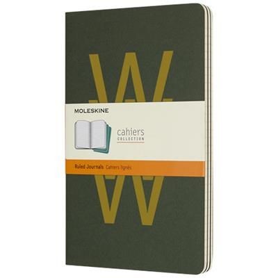 Branded Promotional CAHIER JOURNAL L - RULED in Myrtle Green Journal Note Book From Concept Incentives.
