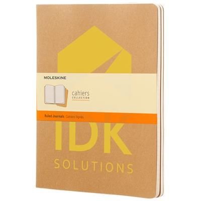 Branded Promotional CAHIER JOURNAL XL - RULED in Kraft Brown Journal Note Book From Concept Incentives.