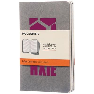 Branded Promotional CAHIER JOURNAL PK - RULED in Pebble Grey Journal Note Book From Concept Incentives.