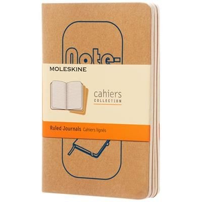 Branded Promotional CAHIER JOURNAL PK - RULED in Kraft Brown Journal Note Book From Concept Incentives.