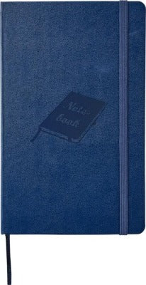 Branded Promotional CLASSIC L HARD COVER NOTE BOOK SQUARED in Blue Jotter From Concept Incentives.