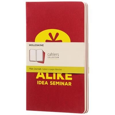 Branded Promotional CAHIER JOURNAL L - PLAIN in Cranberry Red Journal Note Book From Concept Incentives.