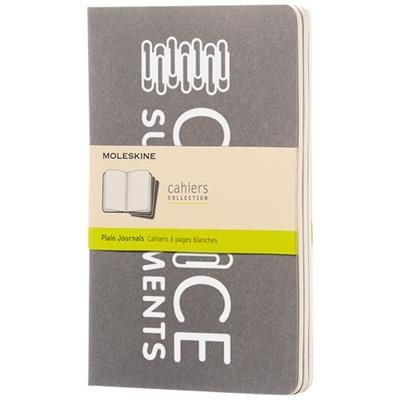 Branded Promotional CAHIER JOURNAL L - PLAIN in Pebble Grey Journal Note Book From Concept Incentives.