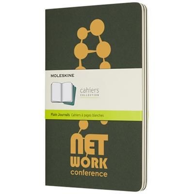 Branded Promotional CAHIER JOURNAL L - PLAIN in Myrtle Green Journal Note Book From Concept Incentives.
