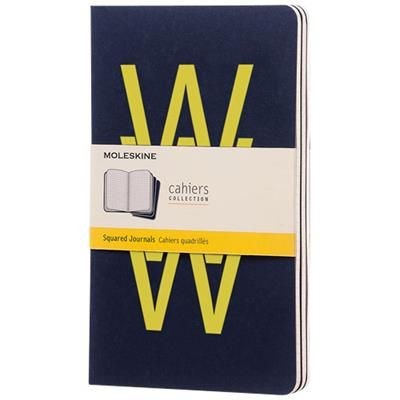 Branded Promotional CAHIER JOURNAL L - SQUARED in Indigo Journal Note Book From Concept Incentives.