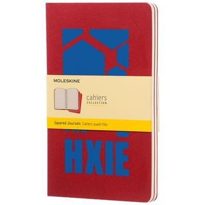 Branded Promotional CAHIER JOURNAL L - SQUARED in Cranberry Red Journal Note Book From Concept Incentives.