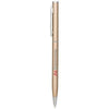 Branded Promotional SLIM ALUMINIUM METAL BALL PEN in Champagne Pen From Concept Incentives.