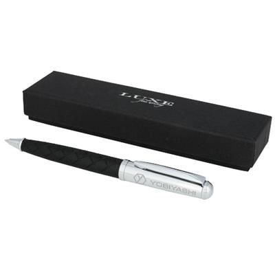 Branded Promotional FIDELIO BALL PEN in Black Solid-silver Pen From Concept Incentives.