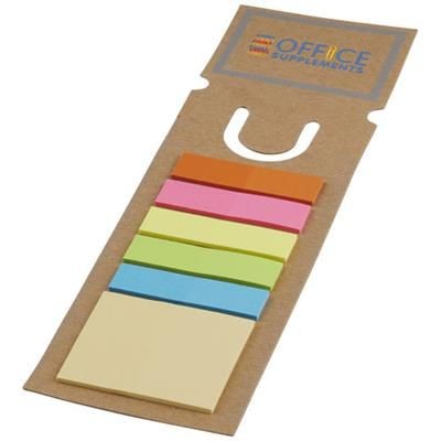 Branded Promotional STICKY NOTE BOOKMARK in Brown Bookmark From Concept Incentives.