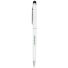 Branded Promotional JOYCE ALUMINIUM METAL BALL PEN in White Solid Pen From Concept Incentives.